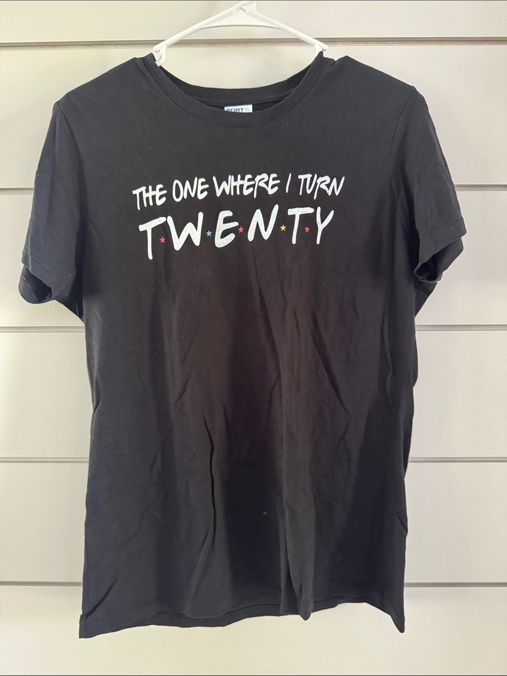 Black Friends Graphic Tee - 'The One Where I Turn Twenty'